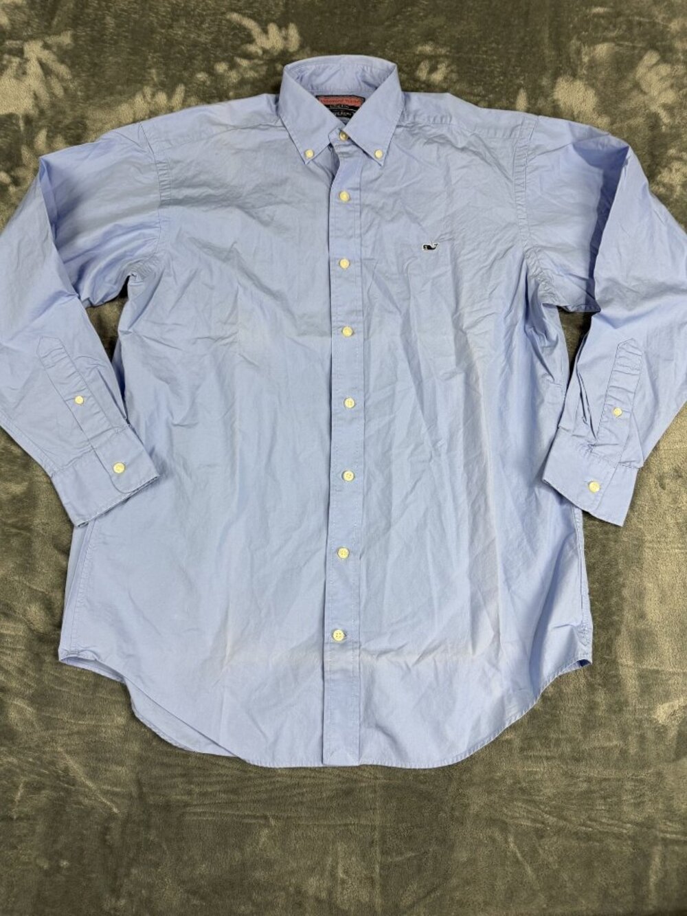 Vineyard Vines Mens Blue Whale Long Sleeve Button-Down Shirt M
